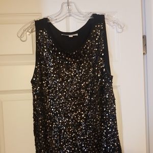Black sequin tank